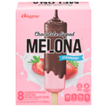 Melona Chocolate Dipped Strawberry Frozen Dairy Dessert Bars - 8 ct
