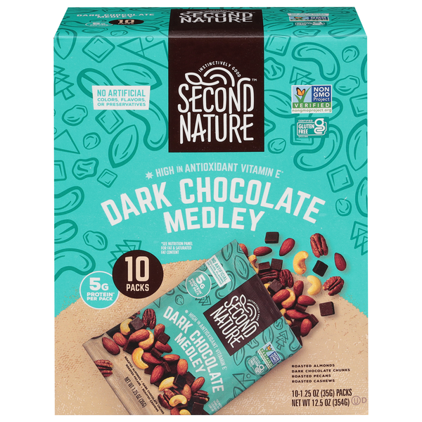 Second Nature Dark Chocolate Medley Gluten Free - 10 ct