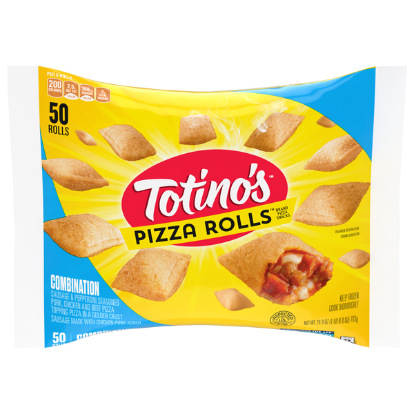 Totino's Combination Pizza Rolls Snacks - 50 ct Frozen