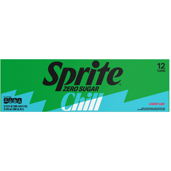 Sprite Zero Sugar Chill Cherry Lime Soda - 12 pk