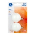 GE Decorative Light Bulb Globe Soft White 40 Watt