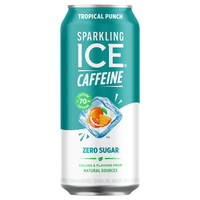 Sparkling Ice + Caffeine Zero Sugar Tropical Punch Sparkling Water