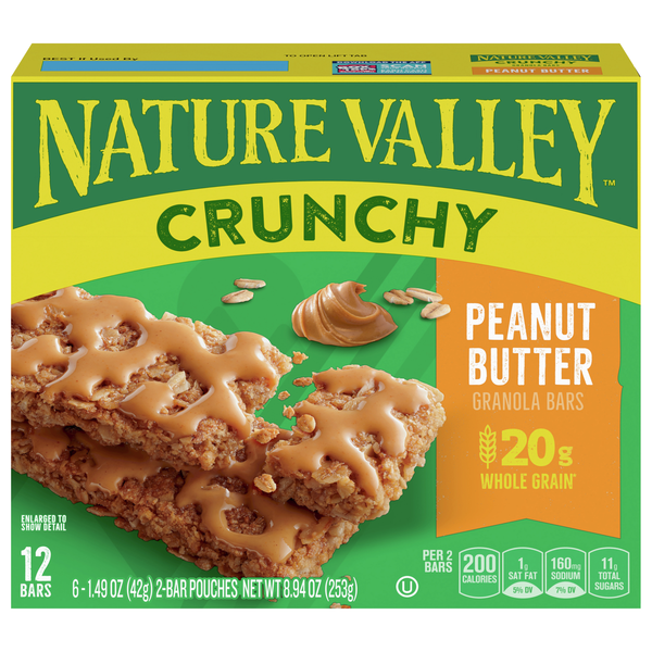 Nature Valley Crunchy Peanut Butter Granola Bars - 6 ct