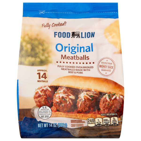 Save on Food Lion Original Beef & Pork Meatballs Frozen Order Online