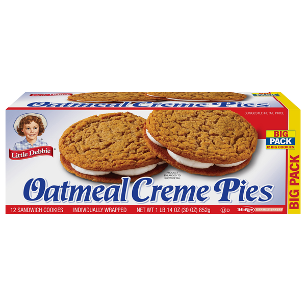 Little Debbie Creme Pies Oatmeal Big Pack - 12 ct