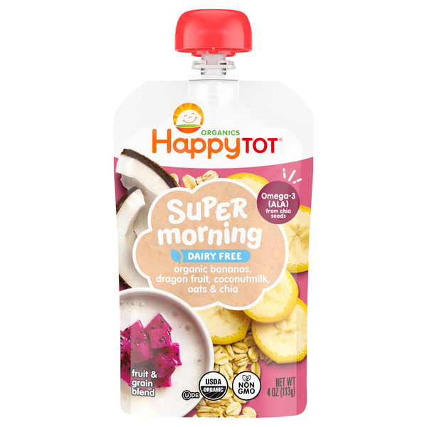 Happy Tot Organics Super Morning Stage 4 Banana Coconut Milk & Oat + Chia