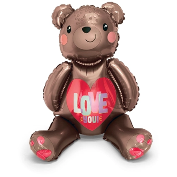 Shape Valentine's Day Bear Helium-Filled Balloon
