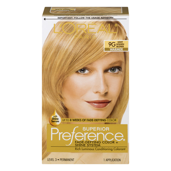 loreal golden hair colour