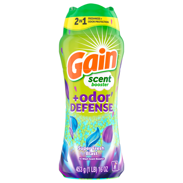 Gain +Odor Defense Super Fresh Blast In-Wash Scent Booster