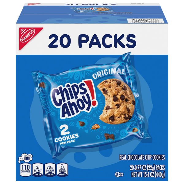 Nabisco Chips Ahoy! Original Chocolate Chip Cookie Packs - 20 ct