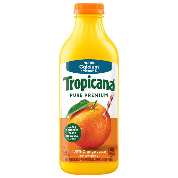Tropicana Pure Premium No Pulp Calcium + Vitamin D 100% Orange Juice