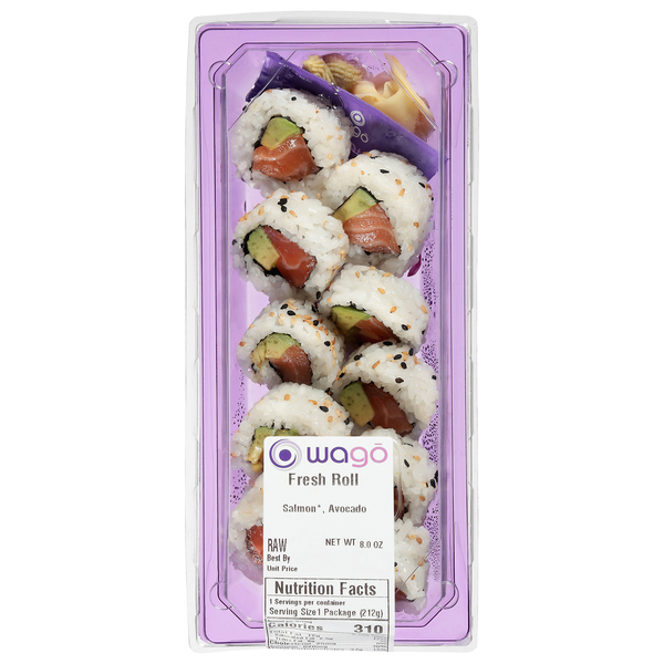 WAGO Salmon Avocado Sushi Roll