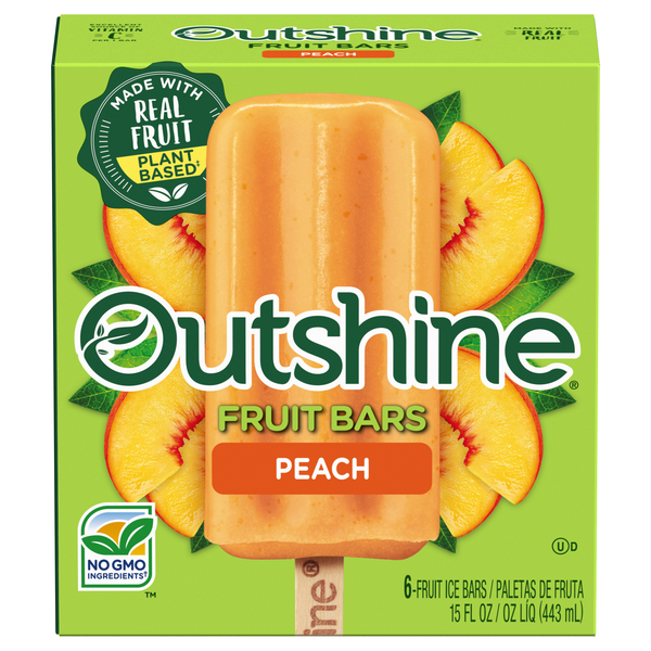 Save on Outshine Peach Fruit Ice Bars 6 ct Order Online Delivery