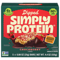 Simply Protein Chocoberry Flavored Dipped Snack Bars - 4 ct