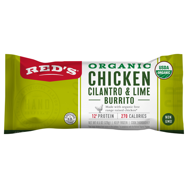 Red's Organic Chicken Cilantro & Lime Burrito Frozen