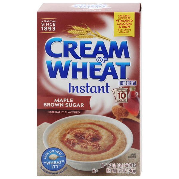 Cream of Wheat Instant Maple Brown Sugar Hot Cereal - 10 ct