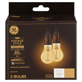 GE LED Vintage Style Amber Glass Warm Candle Light Bulb Dimmable 60w