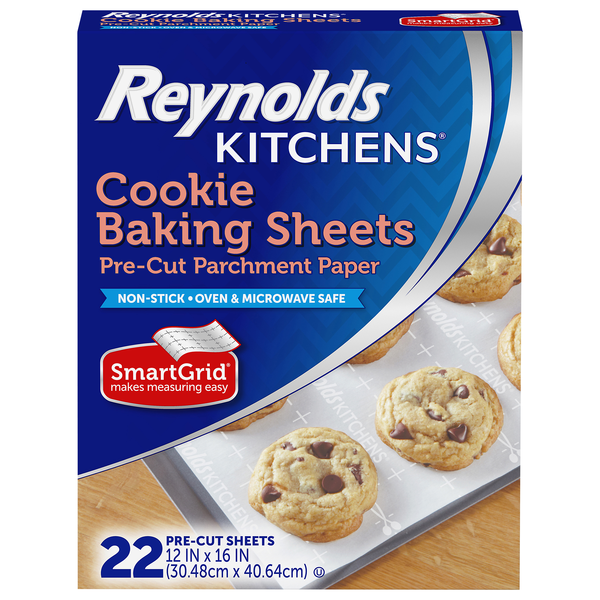 Reynolds Kitchens Pre-Cut Parchment Paper Baking Sheets 12 x 16 Inch