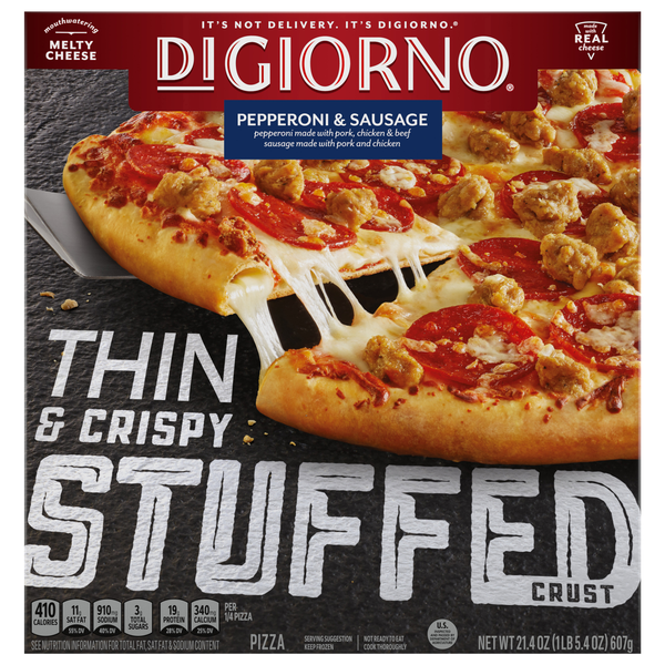 DiGiorno Thin & Crispy Stuffed Crust Pepperoni & Sausage Pizza Frozen