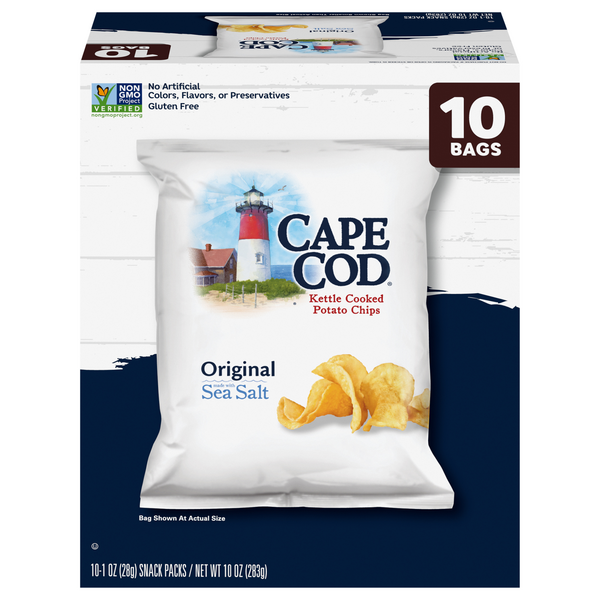 Save on Cape Cod Kettle Cooked Potato Chips Original 10 ct Order Online Delivery Stop & Shop