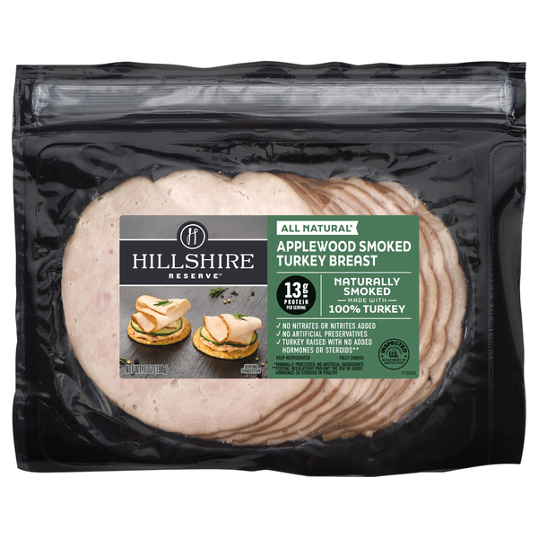 Hillshire Reserve Fully Cooked Applewood Smoked Turkey Breast Sliced