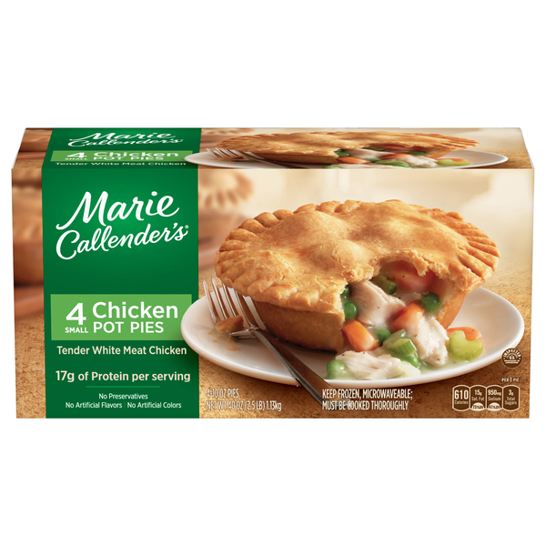 Marie Callender's Chicken Pot Pie Small Frozen Meal - 4 ct