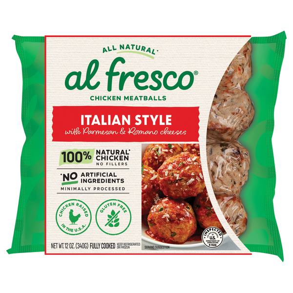Al Fresco Natural Gluten Free Italian Style Chicken Meatballs