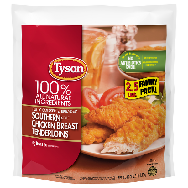 Save on Tyson Chicken Breast Tenderloins Southern Style Fully Cooked