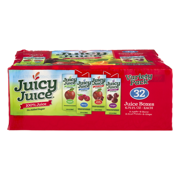 Juicy Juice 100% Juice Boxes Variety Pack - 32 pk