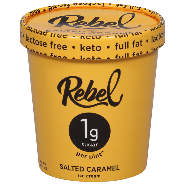 Rebel Lactose Free Low Sugar Keto Salted Caramel Ice Cream