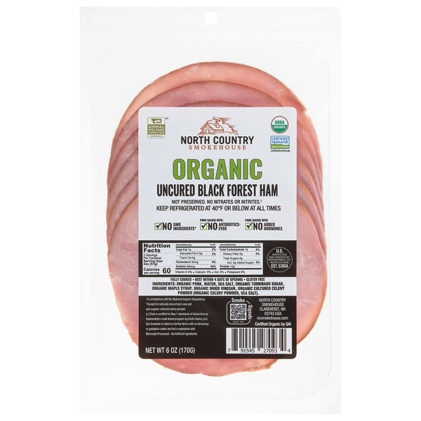 North Country Smokehouse Organic Uncured Black Forest Ham