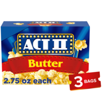 Act II Butter Microwave Popcorn - 3 ct