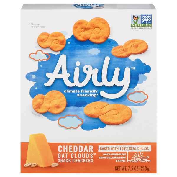 Save on Airly Oat Clouds Snack Crackers Cheddar Order Online Delivery