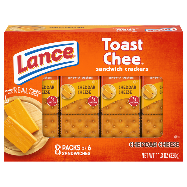 Save on Lance Toast Chee Sandwich Crackers Cheddar Cheese 6 ct ea 8