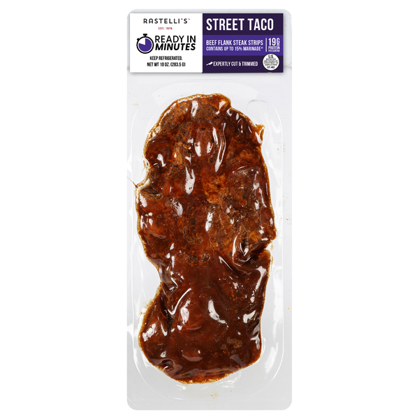 Rastelli's Street Taco Marinated Beef Flank Steak Strips