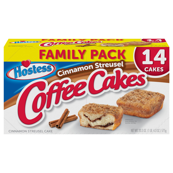 Hostess Cinnamon Streusel Coffee Cakes Family Pack - 14 ct