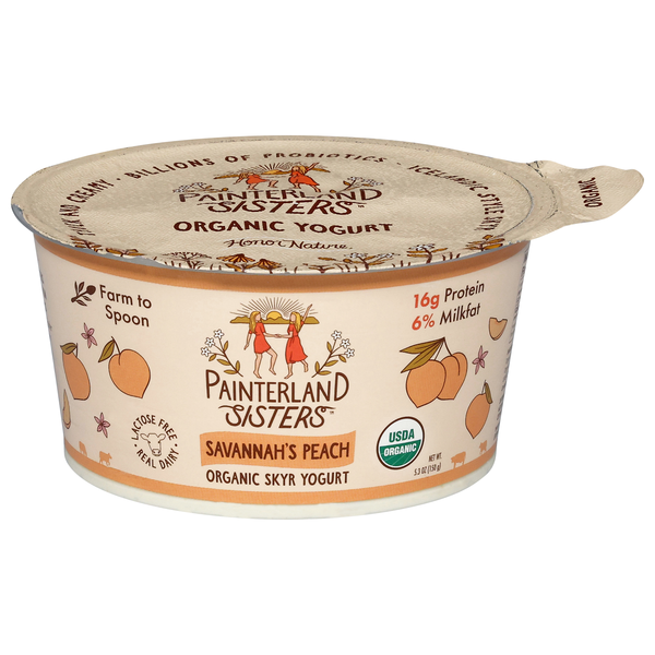 Painterland Sisters Organic Savannah's Peach Skyr Yogurt Cup