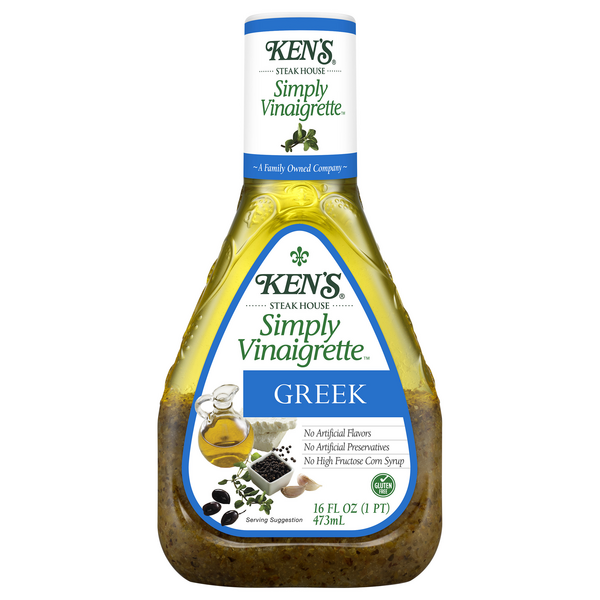 Save on Ken's Steak House Simply Vinaigrette Greek Salad Dressing Order