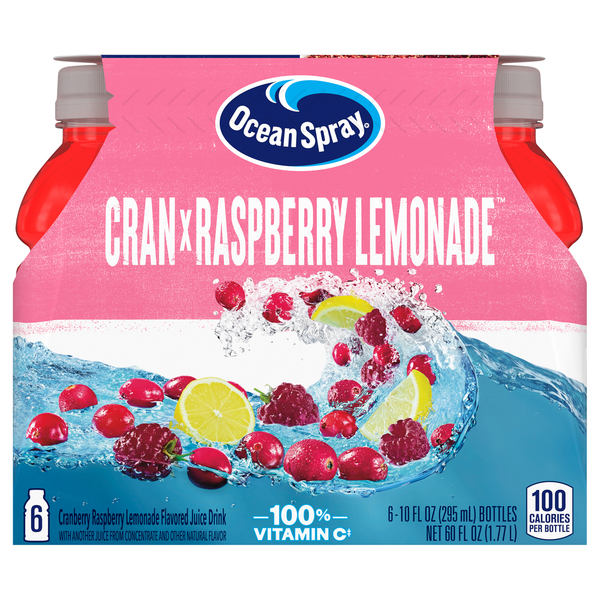 Ocean Spray Cran x Raspberry Lemonade Juice Drink - 6 pk
