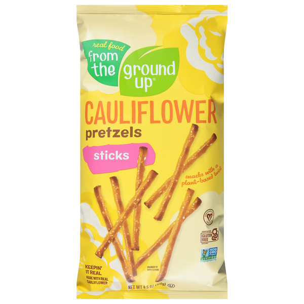 From The Ground Up Gluten Free Vegan Cauliflower Pretzel Sticks