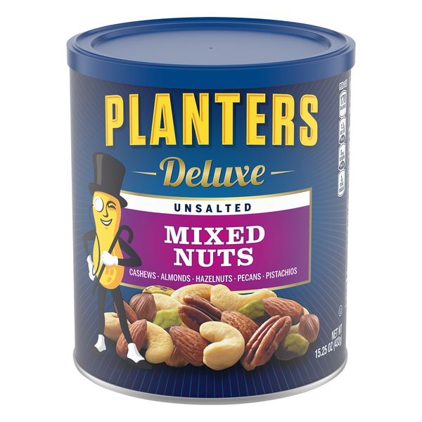 Planters Deluxe Unsalted Mixed Nuts