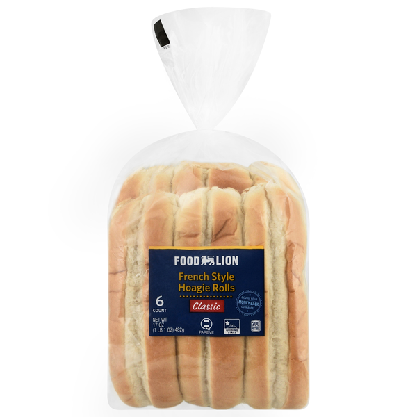 Food Lion Bakery Classic French Style Hoagie Rolls - 6 ct