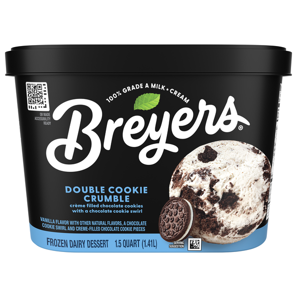 Breyers Double Cookie Crumble Frozen Dairy Dessert