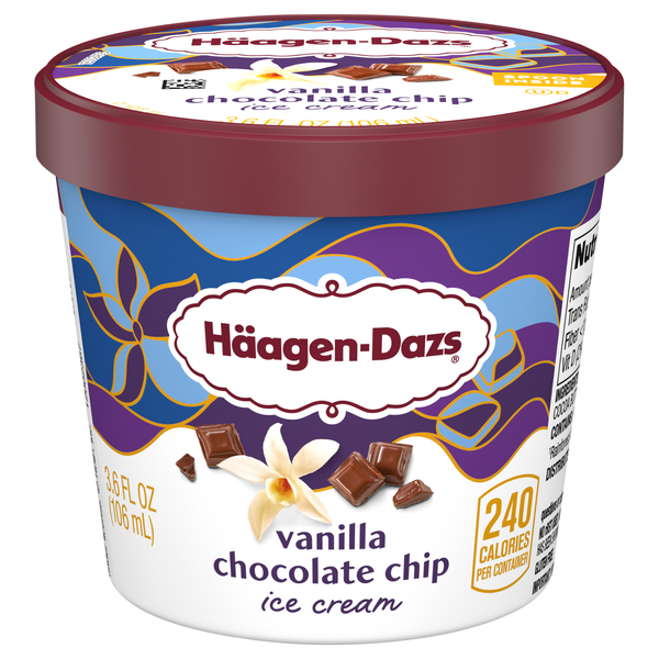Haagen-Dazs Vanilla Chocolate Chip Ice Cream Single Serve