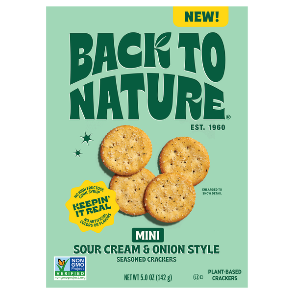 Back to Nature Mini Sour Cream & Onion Style Seasoned Crackers