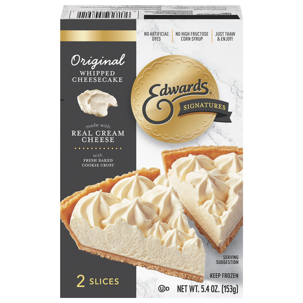 Edwards Signatures Original Whipped Cheesecake Slices - 2 ct Frozen