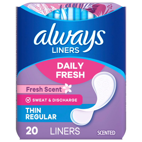 Always No Feel Protection Fresh Scent Thin Liners
