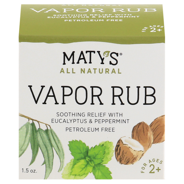Maty's All Natural Vapor Rub Petroleum Free