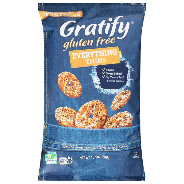 Gratify Gluten Free Everything Thins Pretzels