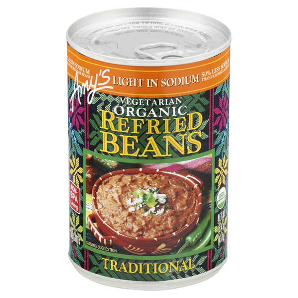 Amy's Organic Vegetarian Light in Sodium Traditional Refried Beans
